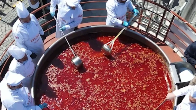 Kelkit Şeker Fasulyesi, yapılan etkinlikte 6 bin 840 litre pişirilerek