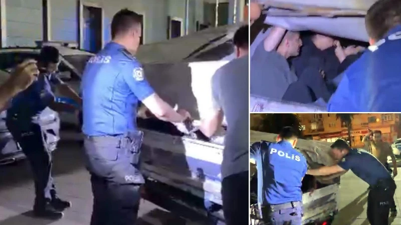 Tekirdağ'ın Marmaraereğlisi ilçesinde durdurulan bir kamyonette 19 kaçak göçmen ele