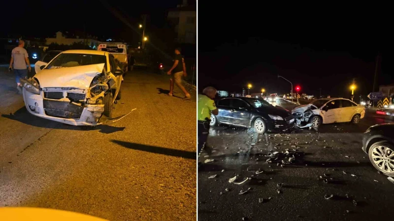 Muğla'nın Ortaca ilçesinde meydana gelen trafik kazasında üç araçta maddi
