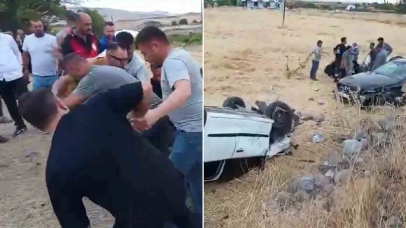 Aksaray'da meydana gelen trafik kazasında beş kişi yaralandı. İki otomobilin