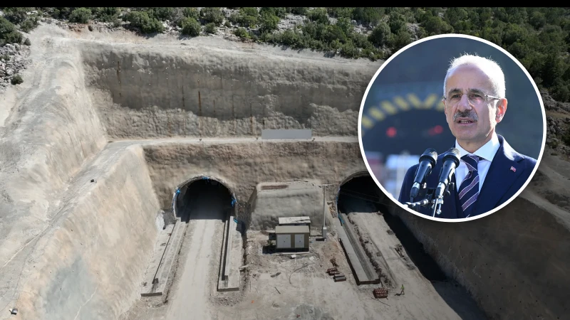 Bakan Uraloğlu, Alacabel Tüneli'nin tamamlanmasıyla seyahat sürelerinin 20 dakika azalacağını