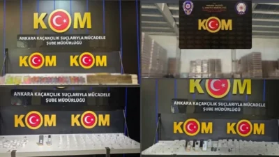 Ankara'da düzenlenen kaçakçılık operasyonunda 21 milyon liralık ürün ele geçirildi.