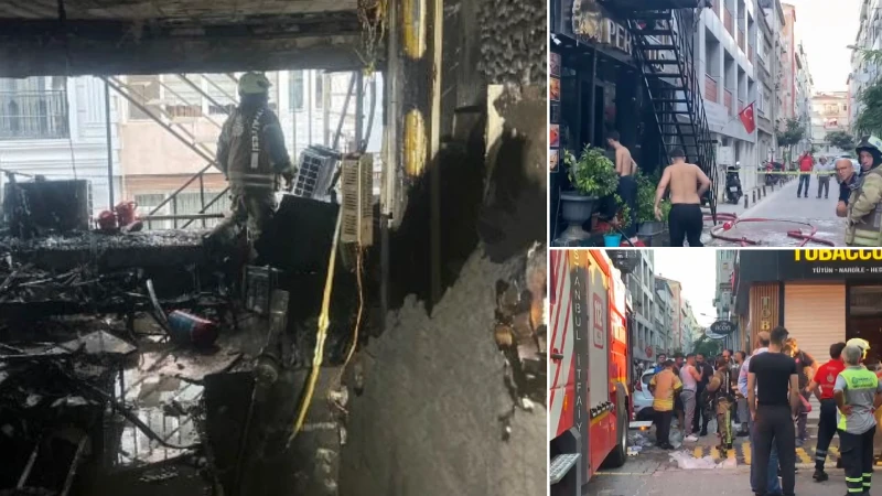 Bakırköy'de bir otelde meydana gelen yangında 12 kişi yaralandı. İtfaiye