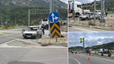 Çanakkale'de otobüs ile otomobilin çarpışması sonucunda iki kişi hayatını kaybetti.