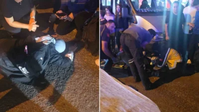 Zonguldak'ın Ereğli ilçesinde motosikletin çarptığı anne hastaneye kaldırıldı. Oğlu kazadan