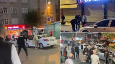Esenler'de polis ekiplerine bıçakla saldırmaya çalışan bir şüpheli, bacağından vurularak