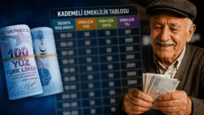 2000 sonrası sigorta girişi olanlar için kademeli emeklilikte yaş ve