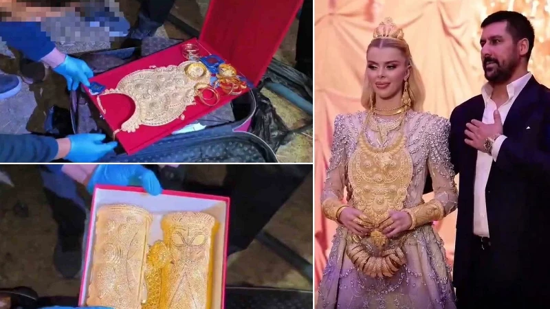 Vanlı Kara Haydar olarak bilinen Mehmet Fatih Tançalan'ın düğünündeki takıların
