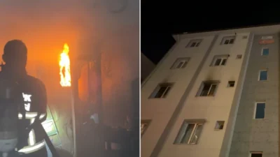 Karabük'te bir apartmanda çıkan yangın sonucu iki kişi dumandan etkilendi.