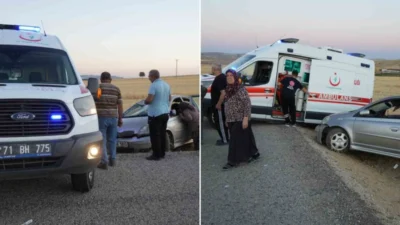 Kırıkkale’nin Keskin ilçesinde meydana gelen kazada direksiyon hakimiyetini kaybeden otomobil