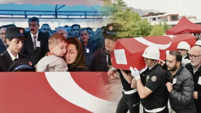 Trafik kazasında şehit olan polis memuru Batuhan Sarıyalçınkaya, Giresun'da düzenlenen