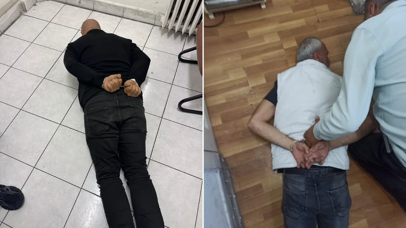 Keçiören'de meydana gelen komşu kavgasında, M.Ç.'yi darbedip silahla tehdit eden