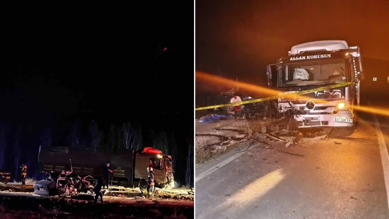 Konya'nın Yalıhüyük ilçesinde meydana gelen kazada, kontrolden çıkan otomobil ile