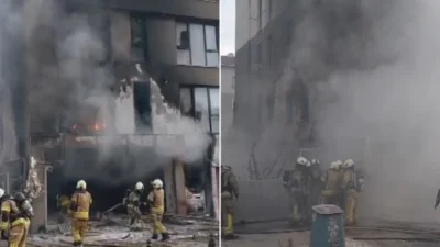 Pendik Kaynarca Mahallesi'nde bir ambalaj üretim tesisinde çıkan yangın, itfaiye