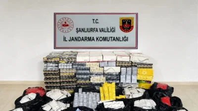 Şanlıurfa'da yapılan operasyonda 2 milyon liralık gümrük kaçağı sigara ve