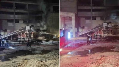 Sivas'taki çimento fabrikasında çıkan yangın, hızlı müdahale sayesinde kontrol altına