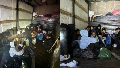 Tekirdağ'da jandarma, durdurduğu kamyonette 19 kaçak göçmeni yakaladı, sürücü ve