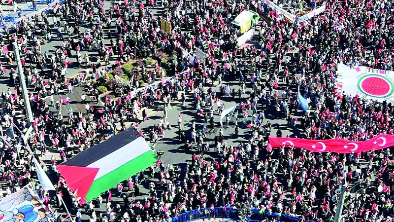 Gazze'deki olaylara dikkat çekmek amacıyla 7 Ekim'de Ankara'da düzenlenecek yürüyüşte,