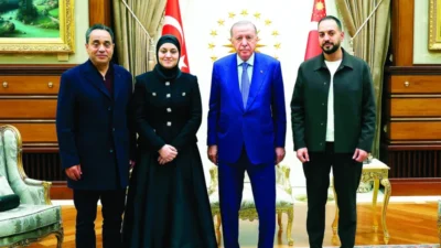 Cumhurbaşkanı Erdoğan, Gazze'de yaşamını yitiren Hind Receb'in ailesini kabul etti.