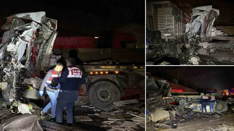 Elazığ-Malatya karayolunda meydana gelen kazada üç tır çarpıştı, bir kişi
