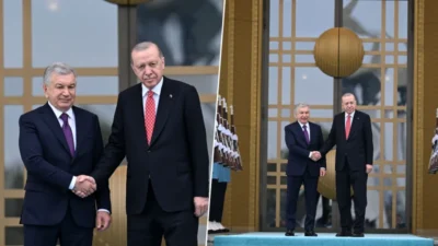 Cumhurbaşkanı Erdoğan, Özbekistan Cumhurbaşkanı Mirziyoyev'i Külliye'de ağırladı. İki lider, stratejik