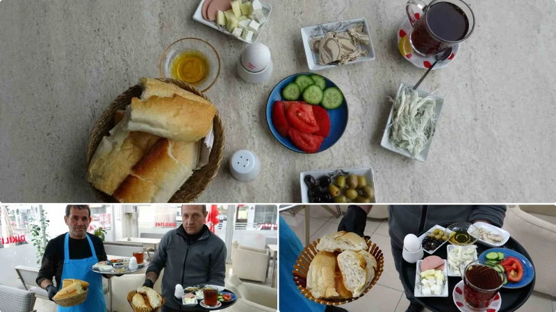 Erzurum'da sunulan 150 TL'lik serpme kahvaltı, sosyal medyada dikkat çekti.