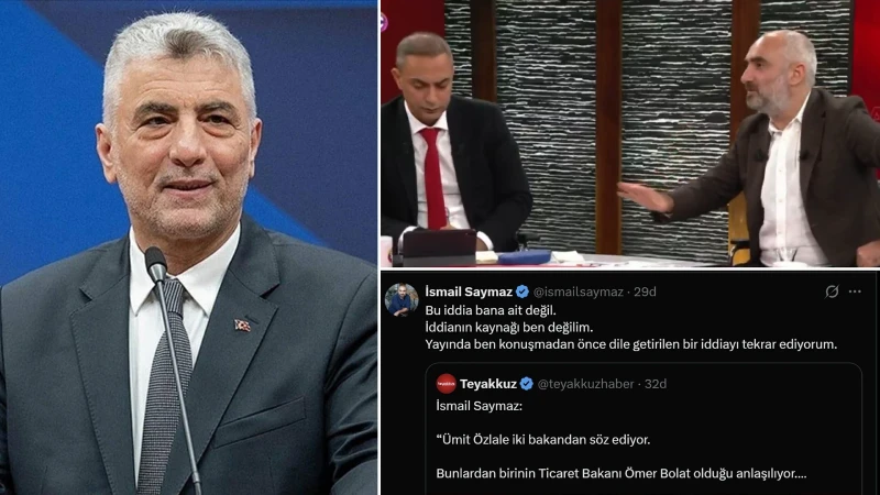 İsmail Saymaz, Ömer Bolat'a yönelik iddiaların kaynağının kendisi olmadığını açıkladı.