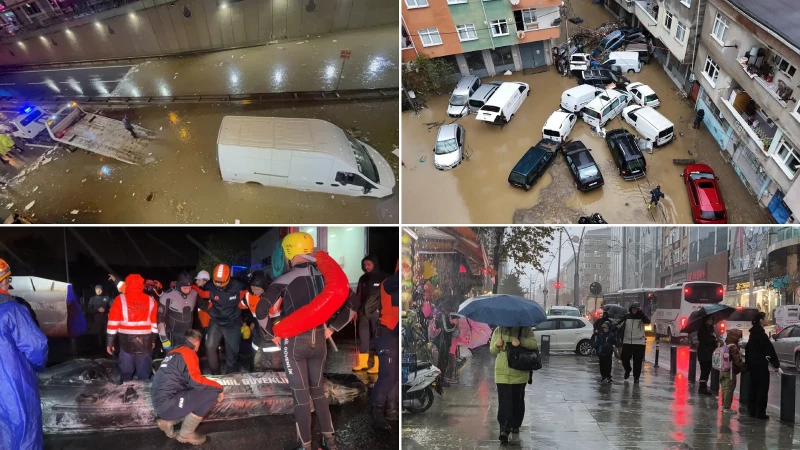 İstanbul'da devam eden sağanak yağışlar sonrası Anadolu Yakası için saat