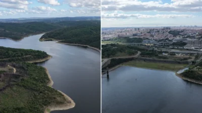 İstanbul'da etkili olan şiddetli yağışlar, baraj doluluk oranlarını yüzde 45,22'ye