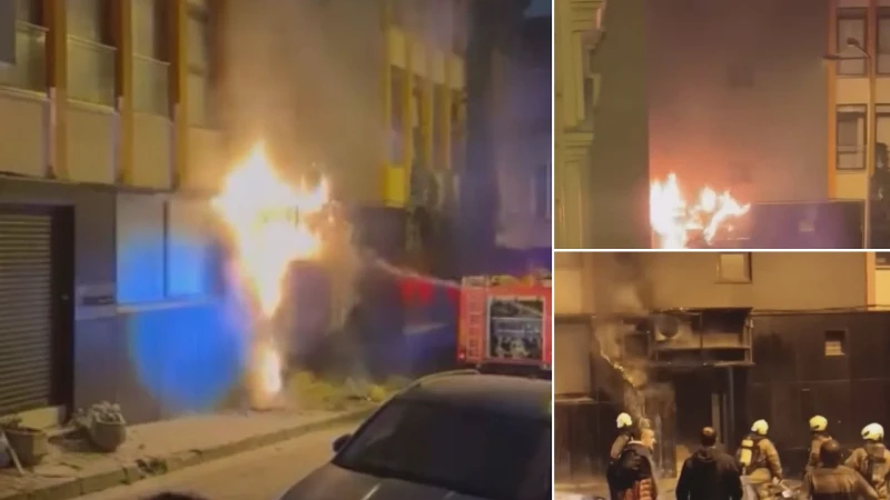 Kağıthane'de bir iş yerinde çıkan yangın, mahalle sakinlerinin müdahalesiyle kontrol