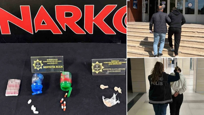 Kırıkkale'de düzenlenen narkotik operasyonunda bir kişi tutuklanırken, hakkında hapis cezası