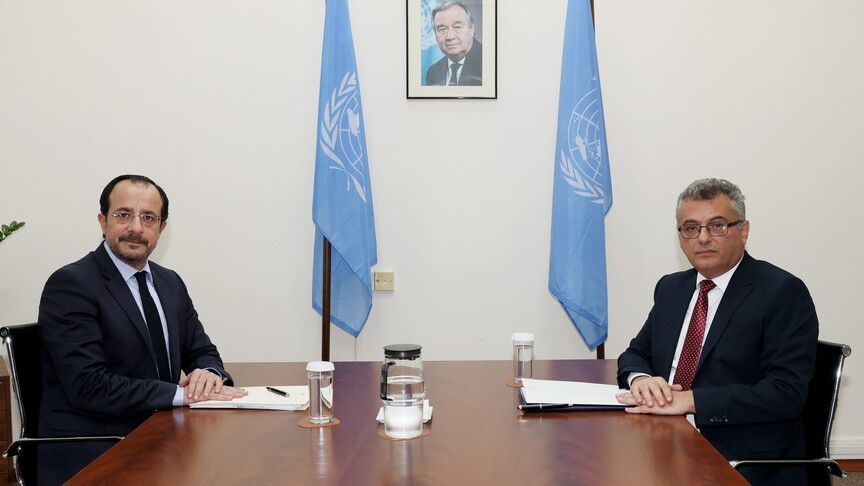 KKTC Cumhurbaşkanı Tufan Erhürman ile GKRY Lideri Nikos Hristodulidis, güven