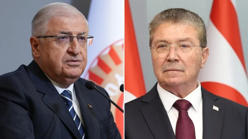 Milli Savunma Bakanı Yaşar Güler, KKTC Başbakanı Ünal Üstel ile