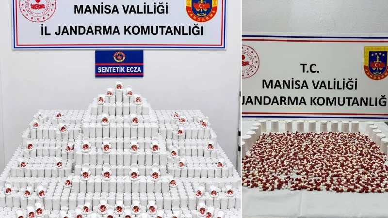 Manisa'da gerçekleştirilen iki ayrı operasyonda toplam 86 bin 654 sentetik