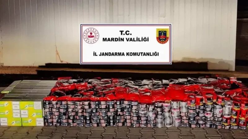 Mardin'de düzenlenen operasyonla 5 milyon liralık kaçak tütün ve sigara