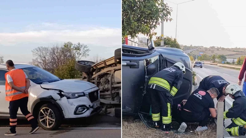 Tekirdağ'da market önünde otomobili gasbeden şüpheli, kaçarken 3 kişiyi yaraladı.