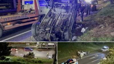 Samsun'un Canik ilçesinde meydana gelen kazada hafif ticari araç yaklaşık