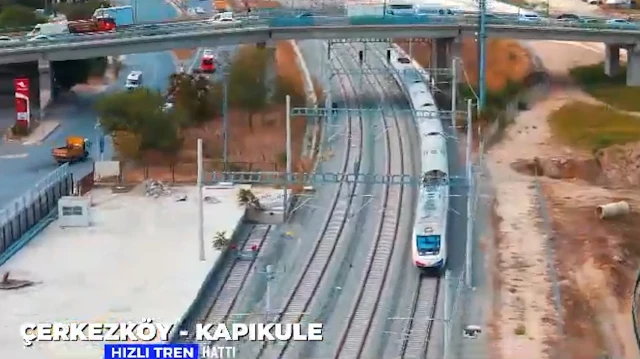 Halkalı-Kapıkule Hızlı Tren Hattı'nın 153 kilometrelik bölümü, Cumhurbaşkanı Erdoğan'ın katılımıyla