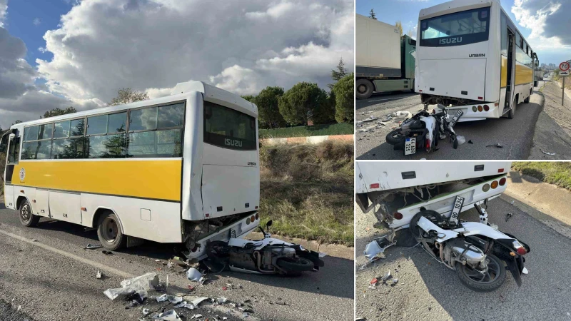 Uşak’ta motosikletin halk otobüsüne çarpması sonucu bir kişi yaşamını yitirirken,